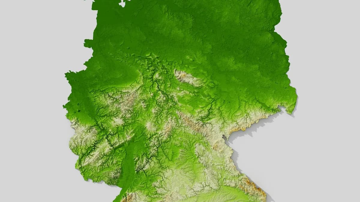 Deutschlandkarte mit Netzwerksymbolen visualisiert Breitbandausbau für IPTV